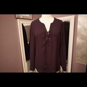 New York and Company Lace Up Top